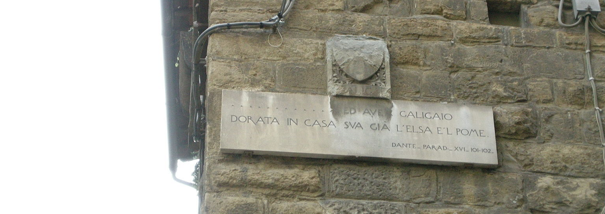 Lapide sulla torre dei Galigai